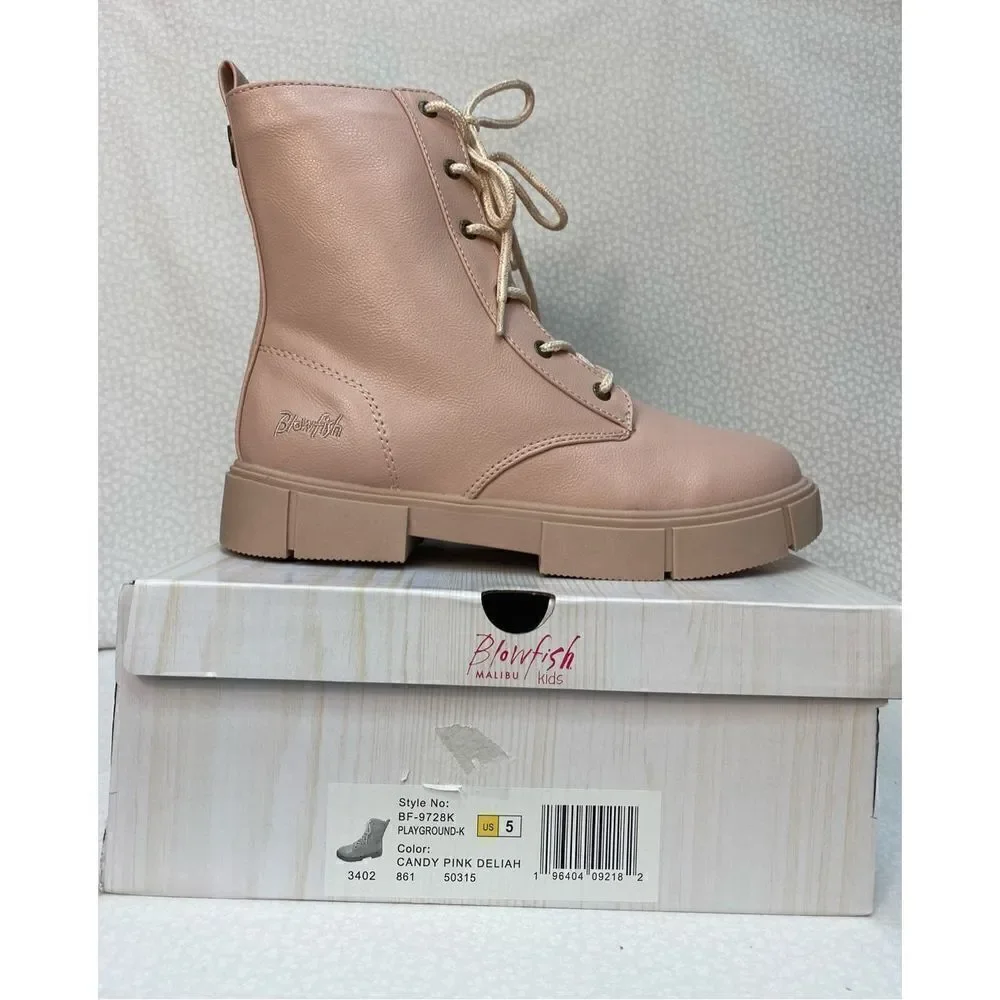 Blowfish Malibu GIRLS SIZE 5 Playground-k Fashion Boot in Candy Pink Deliah